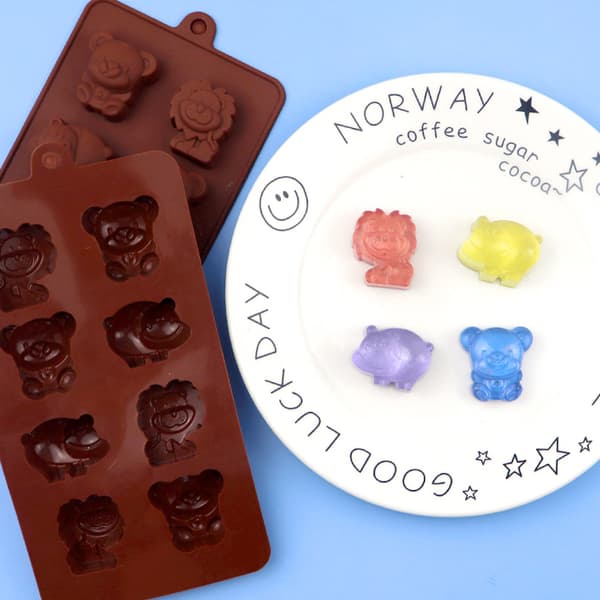 Silikonbakformar Set med 2 djurfigurer Non-stick Poll