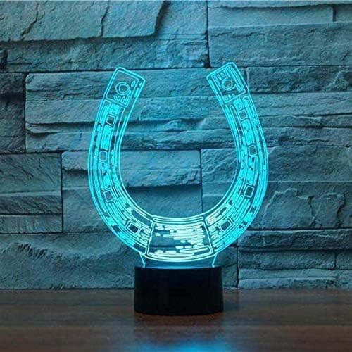 3D Natlamper 3D USB Visuel Hestesko Natlampe 7 Farver
