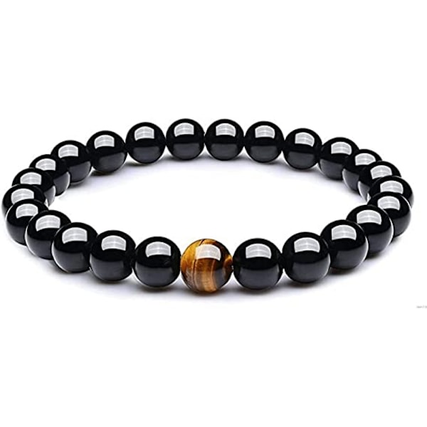 8mm Naturlig Vit Turkos Elastiskt Armband Yoga Pärlor BH