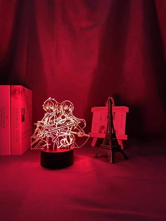 3D-yövaloharmaa Neon LED-koristevalo USB Anime