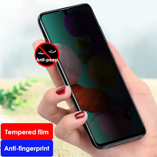 2 st 3D böjd full cover sekretess skärmskydd för OPPO Reno 9 Pro plus Anti-spion skydd