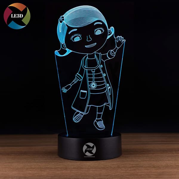 3D Optisk Illusions Natlampe - 7 LED Farveskiftende Lampe