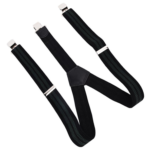 Herr Suspender Stark Fixering Justerbar Vacker Praktisk Fashionable Metallklämma Bred Suspender för Formell FestGrön