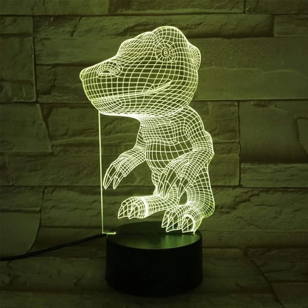 Digimon Agumon 3D LED Visuelle Natlamper 7/16 Farver Skiftende