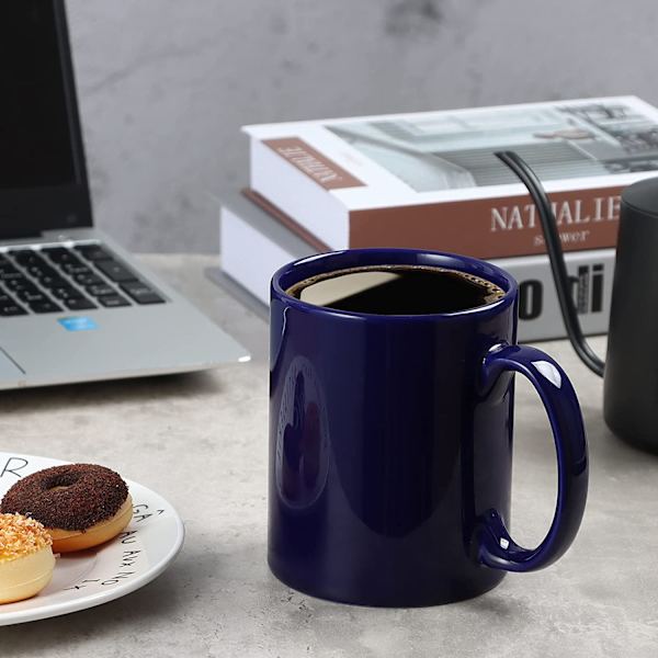 12 OZ Ekstra Stor Keramisk Kaffe Krus, Klassisk Porcelæn Supe