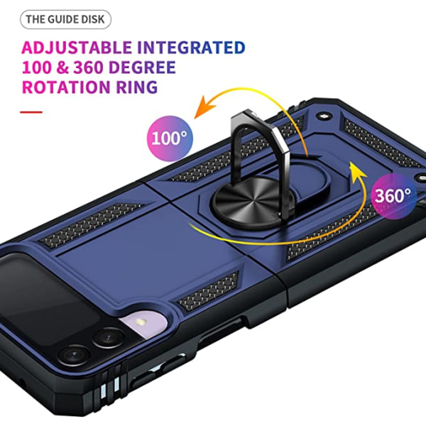 Kompatibel med Samsung Galaxy Z Flip 3 case, [Military Gra
