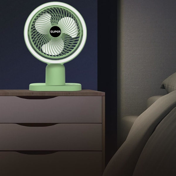 Campingventilator med LED-lanterne, genopladelig batteridrevet bærbar teltventilator, stille og stærk vind, perfekt udendørs USB-ventilator til Pi