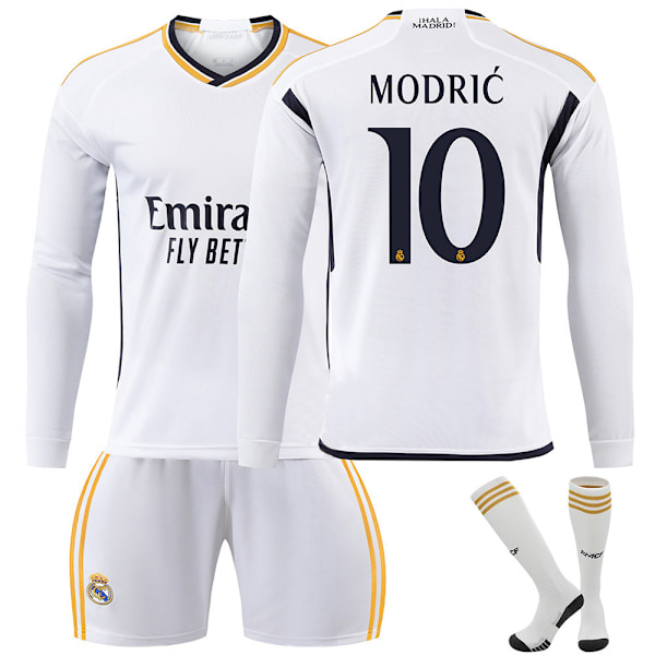 Real Madrid Kotipelipaita Pitkähihainen Setti Lapsille 23-24 No.10 Modric 2XL