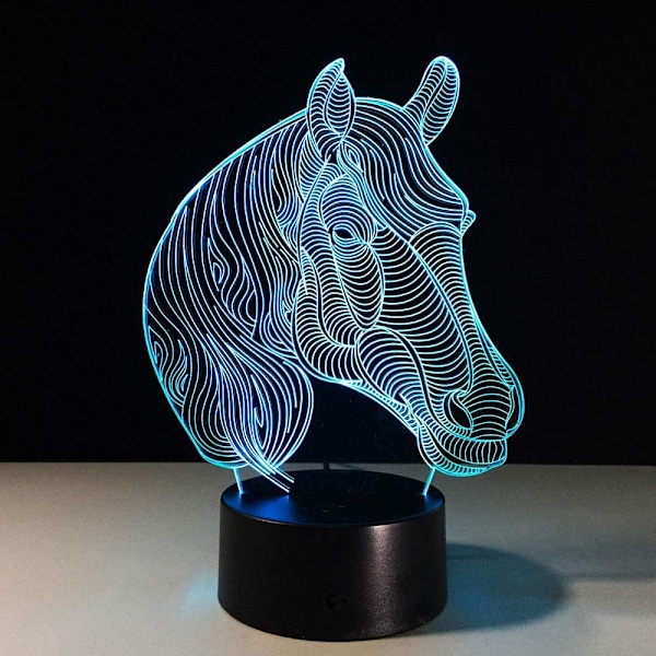 Optisk illusion af vandmand, 3D LED-sensor natlampe med Sm