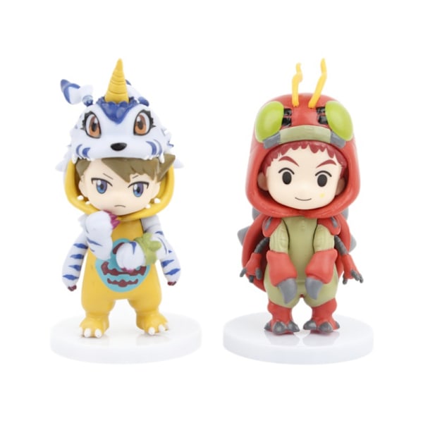 8 st Digital Monster Adventure Agumon Gabumon Mini Figurer Set Digimon Leksaker, Söta Cartoon Minifigurer Dockor, Överraskning Jul Födelsedagspresent till Barn