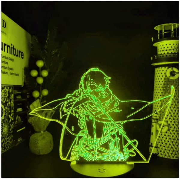 Attack on Titan 3D Anime Lampe Nat Levi Ackerman Illusion N