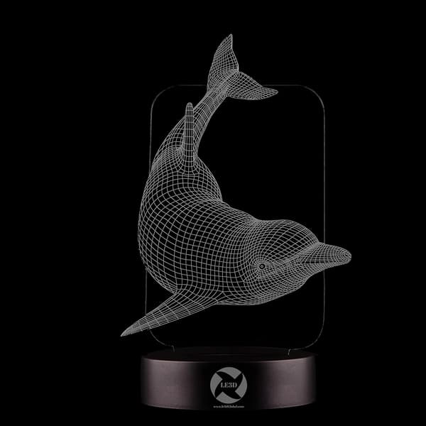 3D Optisk Illusions Natlampe - 7 LED Farveskiftende Lampe