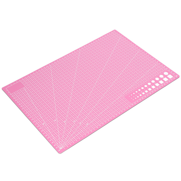 Självläkande skärmatta 45x30cm Rosa Trefaldigt Dubbelsidig Skala Handskuren Hantverksplatta för Scrapbooking Quilting Sömnad