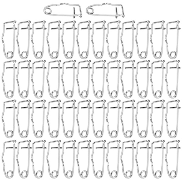 50 st metall säkerhetsnålar brosch låsnål spänne stift fästelement sömnad hantverksverktyg (27 mm)