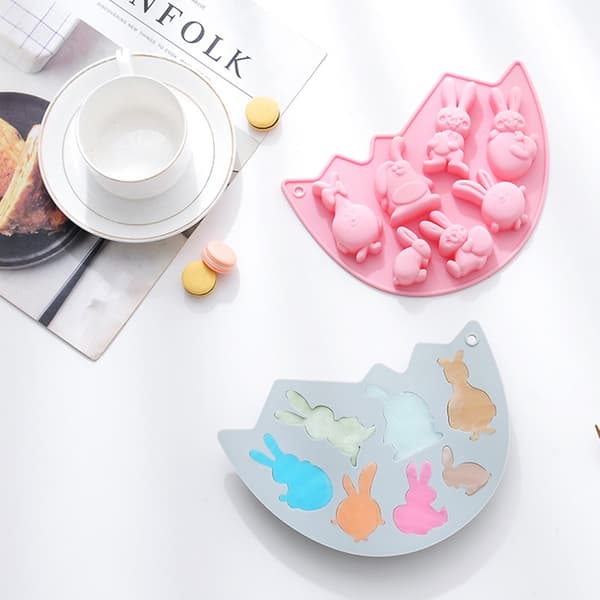 Resin Epoxy Form Påskeægskal Kanin Silikoneform Holida