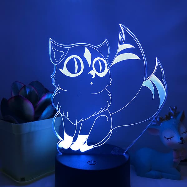 3D LED Nattlys Kirara Håndlaget 3D-illusjon