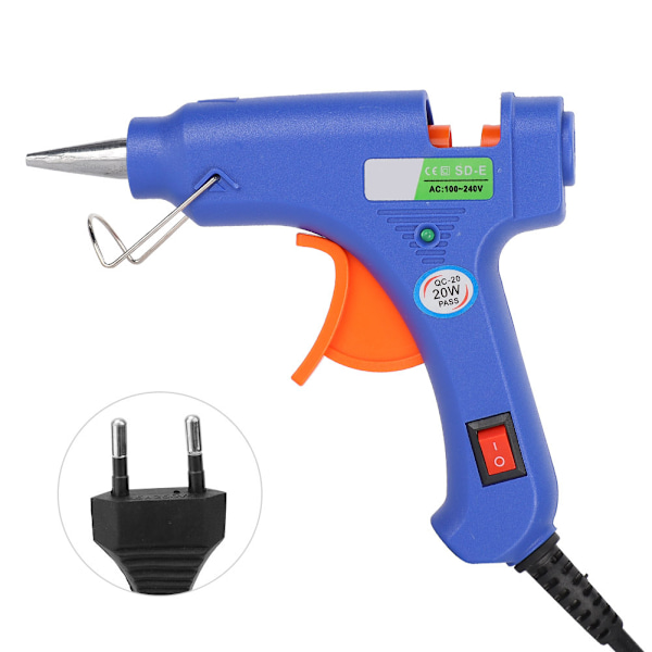 20W Varmsmeltelimpistol DIY Universal Håndlavet Elektrisk Opvarmning Professionelt Udstyr 110‑240VEU Stik