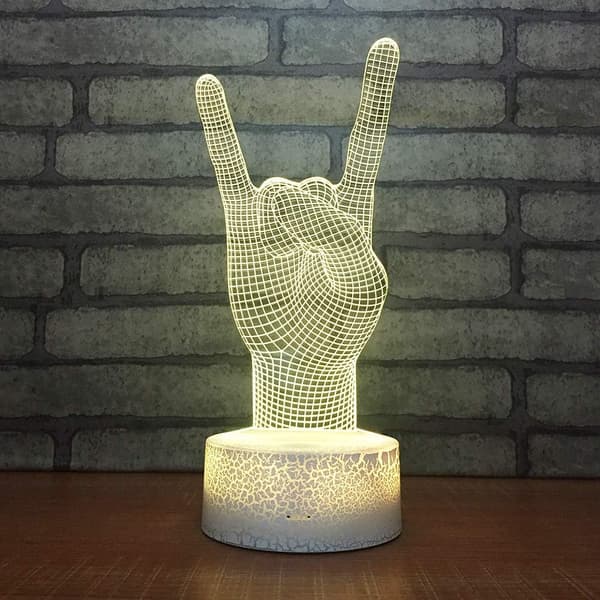 3D Kærlighedshjerte Natlampe Illusion Natlampe 7 Farver