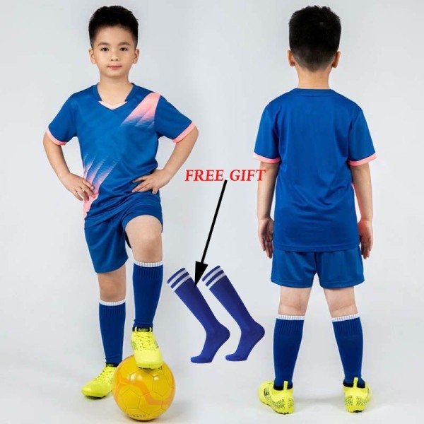 Barnfotbollströja Träningsoverall Barnfotboll Sportkläder Flickor Pojkar Spela Boll Sportkläder Set Väst Barnfotbollsoverall Navy A Not Custom XS Height 140-150CM