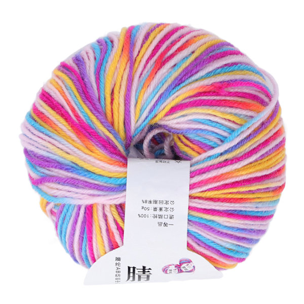Akrylgarn Medium Tjocklek Gradient Multi Color Hållbar Akryl Fadeless Andas Virka Garn för Tröja Mössa Dock