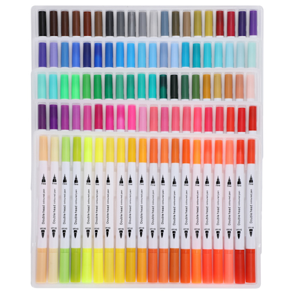 Maleri Akvarel Markører Assorterede Farver Blød FineLiner Tip Dual Pensel Kunst Tilbehør(STBG100 Farve )