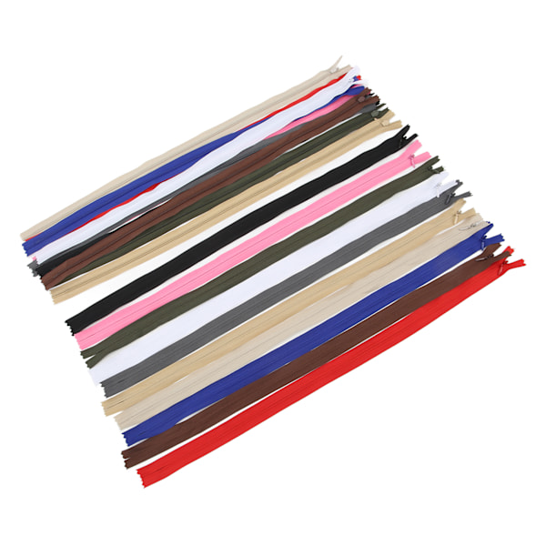 20 stk. lynlås i forskellige farver 50 cm/19,7 tommer lang slidstærk metalmateriale letvægts DIY sy lynlåse udskiftning