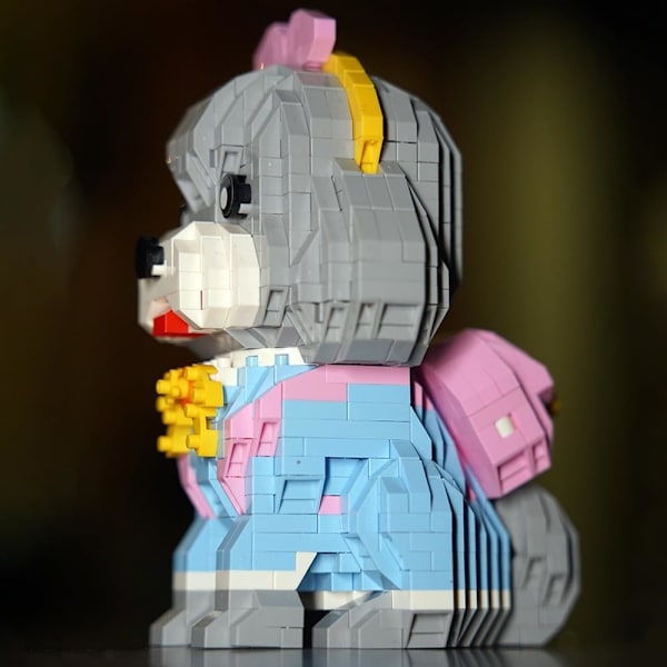 Teddy Byggeklodser, Mini Klodser Byggesæt Hund, Sød Dyre Serie Mikro Mini Byggeklodser Sæt, Hund Mikro Byggeklodser til Drenge & Piger