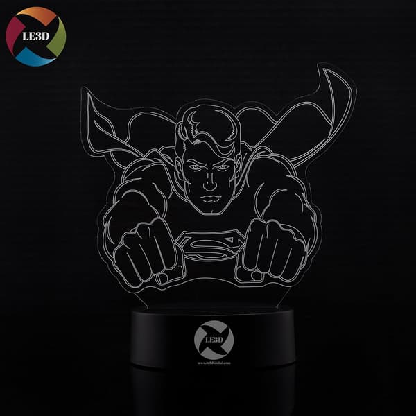3D Optisk Illusions Natlampe - 7 LED Farveskiftende Lampe