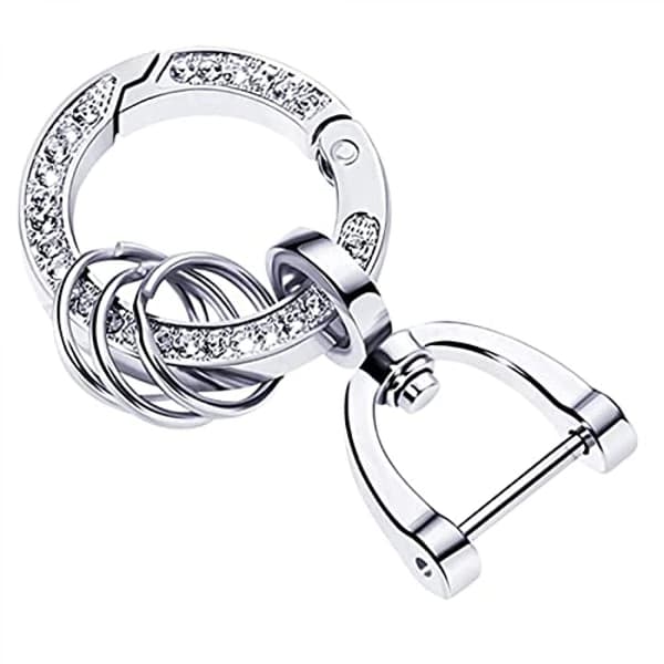 Bling Rhinestone Nøglering til Bilnøgle, 14k Guldbelagt Legering