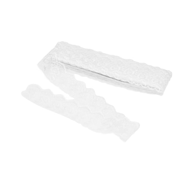 Spetsband 10 meter mjuk elastisk spets tyg för sömnad kläder bröllop fest dekoration presentinslagning vit