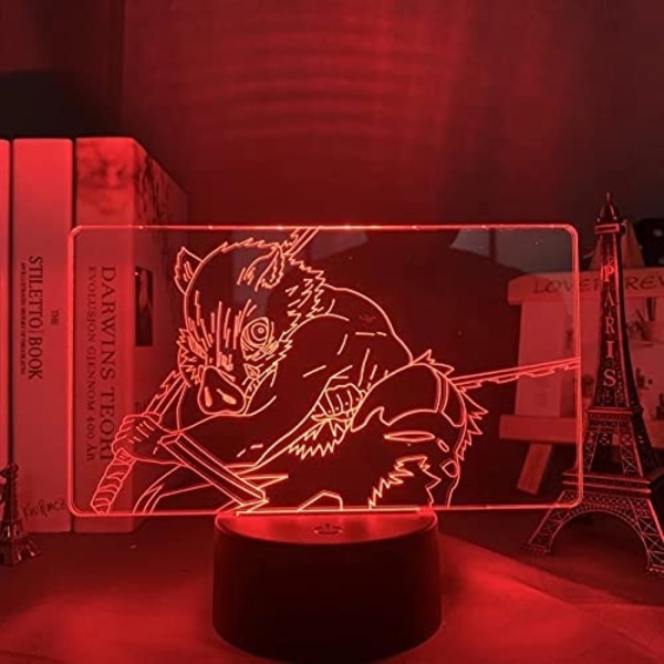 Anime-lampa nattlampa LED Demon Slayer Inosuke Hashibira 3D