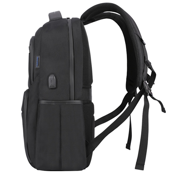 Laptop Ryggsäck Mode Fritid Stor Kapacitet Svart Laptop Dator Ryggsäck för Utomhus Resa Skola Väska