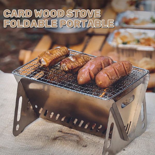 Werwing Portabel Grill: Kompakt, Vikbar Utomhusmatlagning för Camping & Picknick (2-pack) 2 Pack