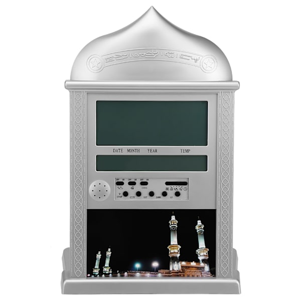 1 st muslimsk islamisk bönebön Azan Athan larmklocka silver
