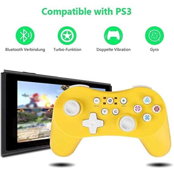 Trådlös handkontroll för PS3, Gamepad-handkontroll för Playstat Yellow