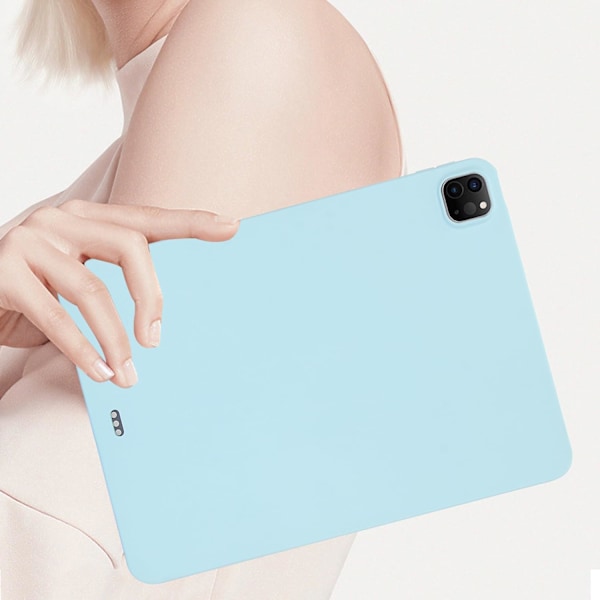 Skal för iPad Pro 11 tum M4 2024, UUcovers Lättviktigt Mjukt TPU Baksida Stötsäkert Skydd Anti-Repor Skal Silikon Gummi Skal Lightblue 2024 Pro 11