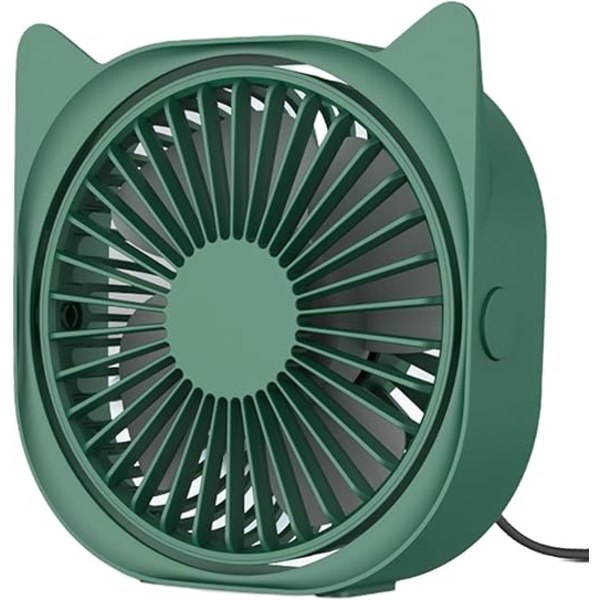 USB Bordventilatorer Små Støjsvage - Mini Sød Skrivebordsventilator USB Drevet 3 Vindhastigheder Personlige Bordventilatorer til Hjem Soveværelse Kontor Arbejde