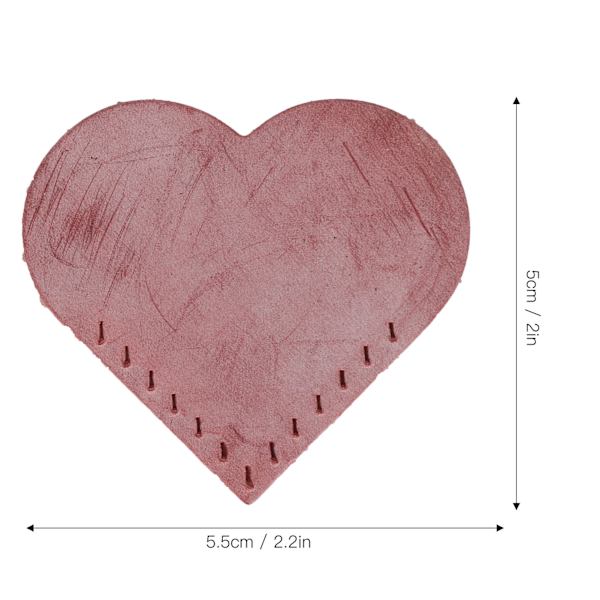 2 sæt hjerteformede stof hjørne side bogmærker markør DIY lædervarer symateriale Pink