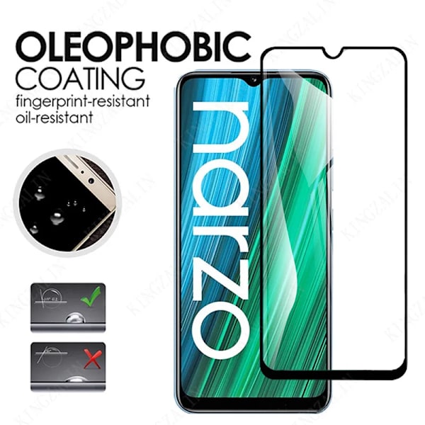 2 st glas för Realme Narzo 30 5G skyddsglas
