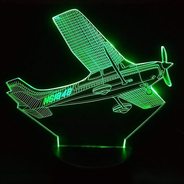 3D Fly Nattlys Fly Bordlampe Dekor Bord Skrivebord Op