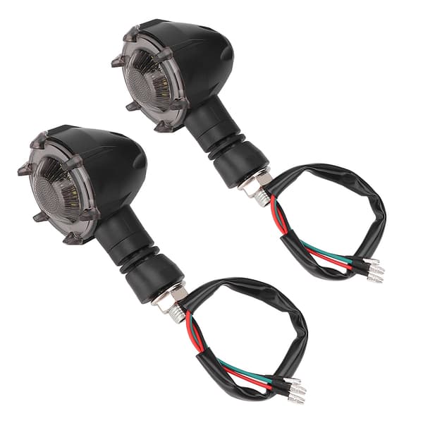 1 Par Motorcykel LED Blinklys Indikatorlampe Motorcykel Modificering (Hvid)