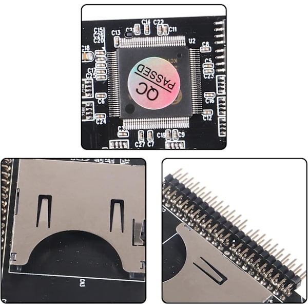 2 st SD-kort till 2,5 tum IDE-adapter SD SDHC SDXC MMC minneskortkonverterare TF minneskort till IDE 44-stiftshane adapter till bärbar hårddisk för DOS/Linux/Wind