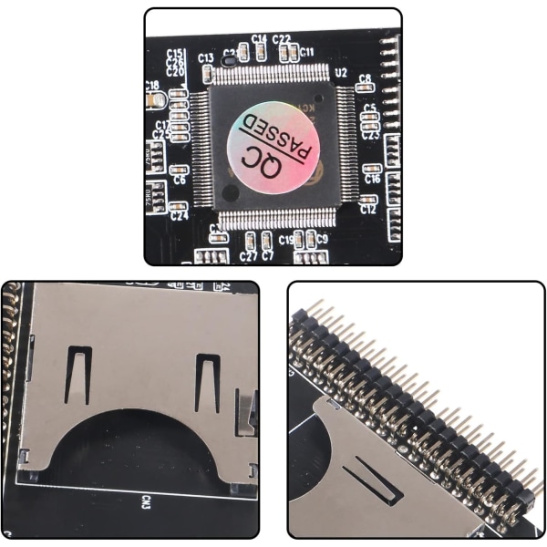 2 stk. SD-kort til 2,5 tommer IDE-adapter SD SDHC SDXC MMC hukommelseskortkonverter TF hukommelseskort til IDE 44-bens hanadapter til bærbar HDD til DOS/Linux/Wind