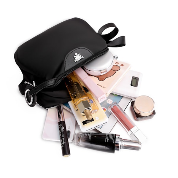 AVEKI Dam Anti-Stöld Skräddarsydd Konvertibel Crossbody Clutch, Svart, One Size