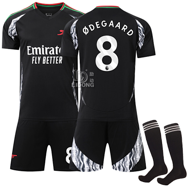 Fotbollströja för Pojkar Flickor 24-25 Herrtröja Ungdom Arsenal NO.8 Tröja Fotbollsdräkt ØDEGAARD Fotbollströja Shorts Set Fans Gåva 24