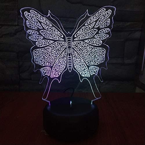 3D Optisk Illusionslampe Natlys LED Børn Smuk Anim