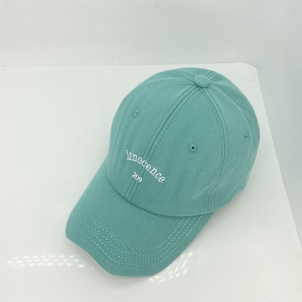 Hatt Dam Brev Broderi Mjuk Topp Vår Sommar Skugga Sim Green
