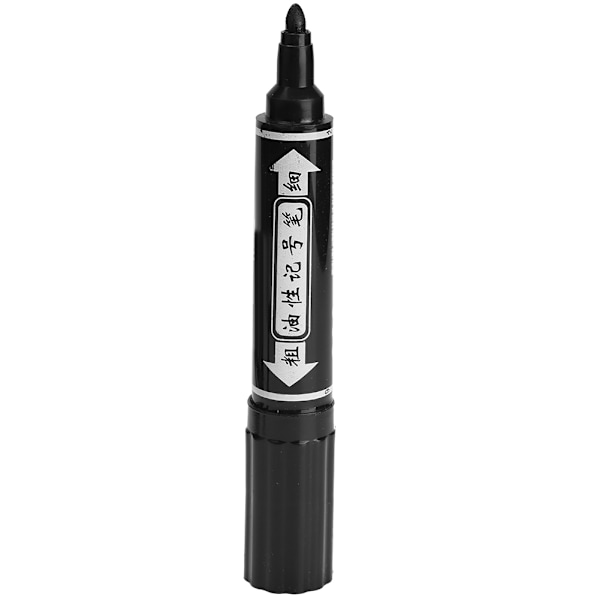 Marker Pen Olie Tyk Stor Dobbelt Hoved Signatur Marker Penne Highlighter Malerværktøjer (Sort)