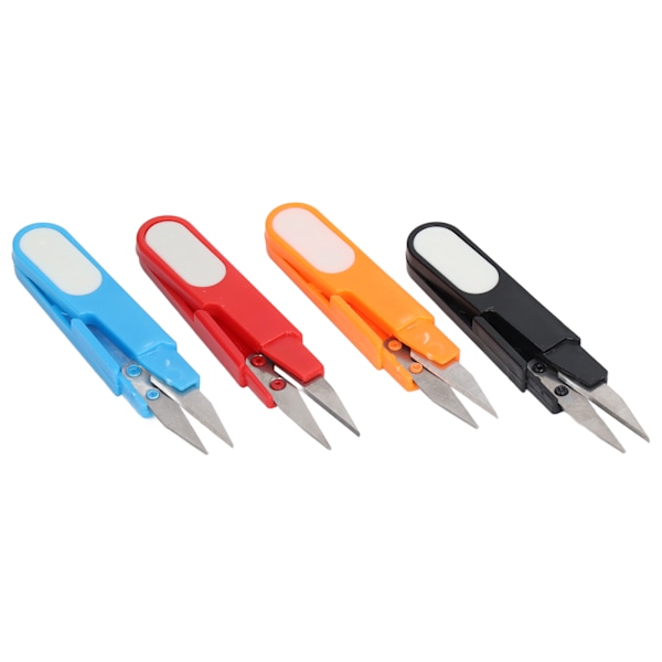 4 kpl langanleikkaus U-muotoinen DIY-käsityö Mini Small Snips Ruostumaton teräs Kannettava ompeluleikkuri ompeleen neulomiseen