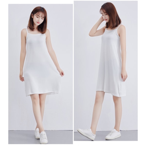 Slips Klänning Underklänning J4 Petticoat Underskirt(Vit M)